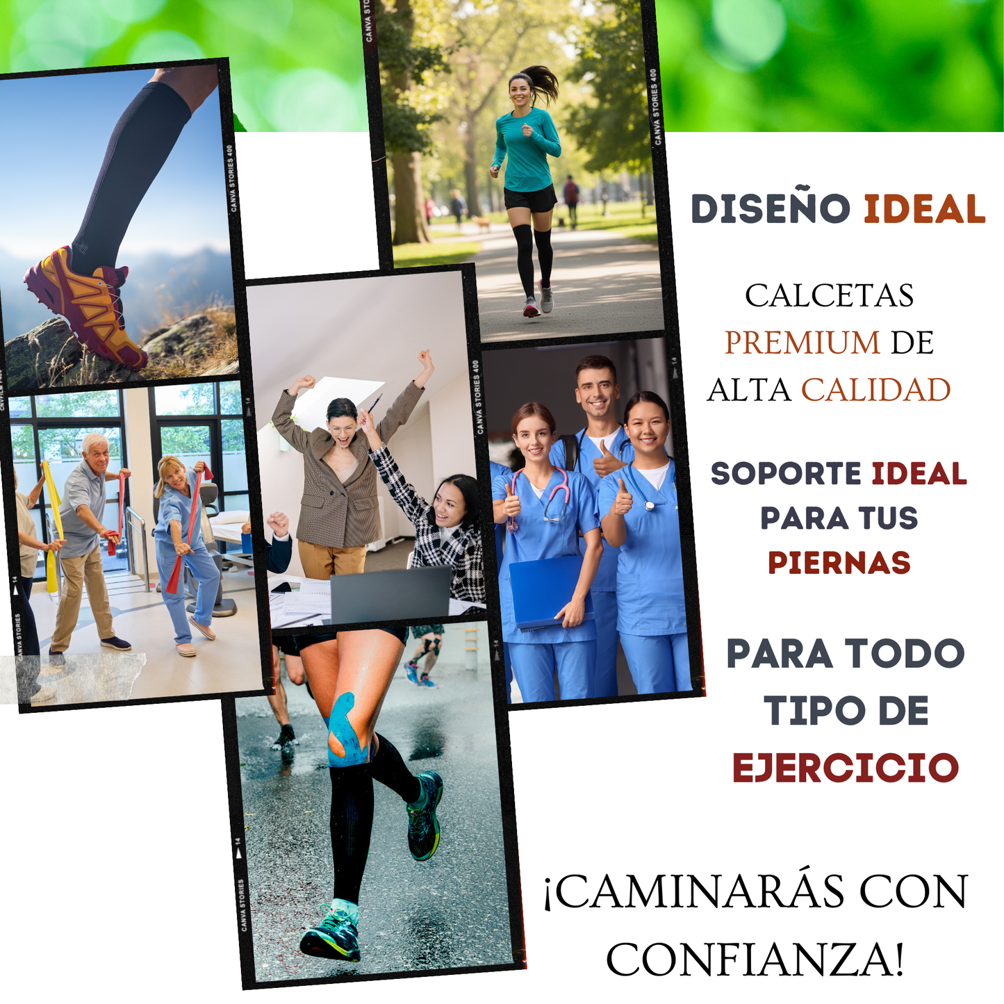 Compression stockings Women 15-20 mmhg.