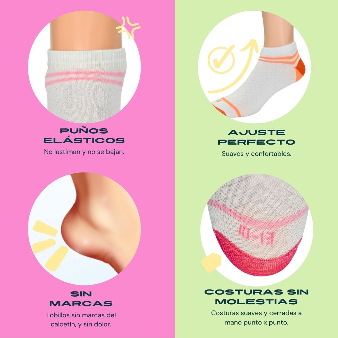 Short Socks for Girls Resistant and Soft 10-13 years