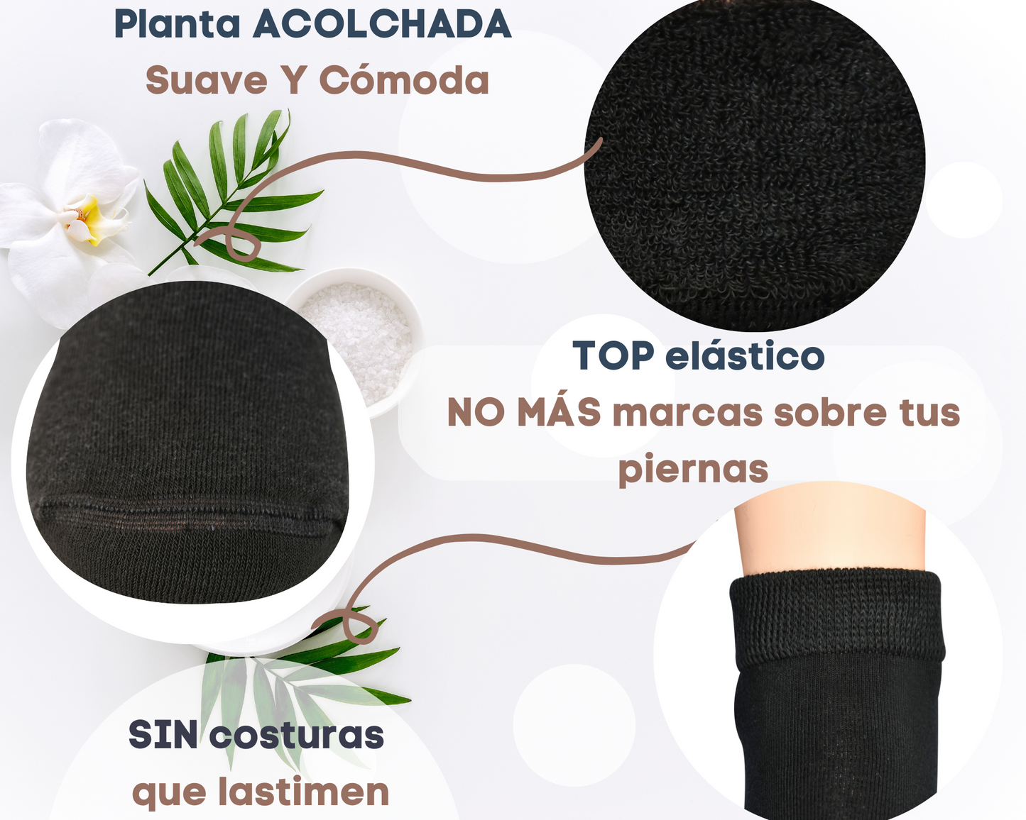 Socks for Men/Women suitable for diabetics, Plush Plant
