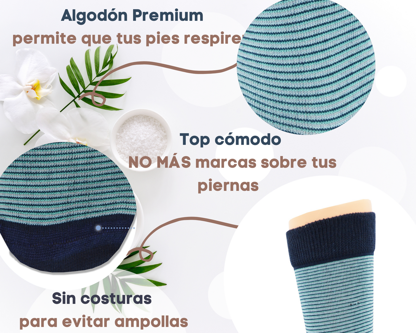 Calcetines para Hombre/Mujer aptos para diabéticos. Calidad Premium, Suaves y Cómodos