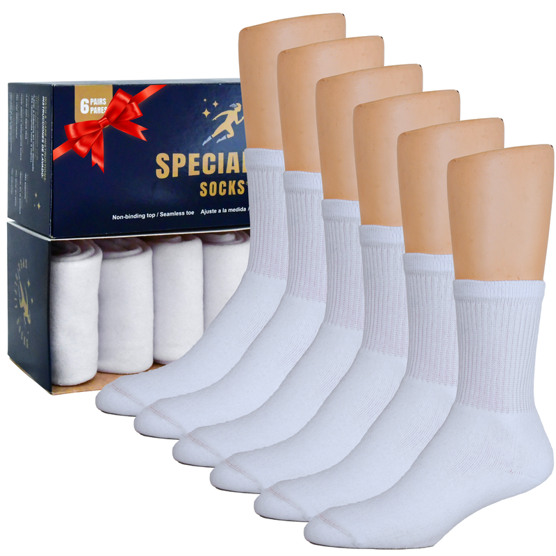 Calcetines deportivos blancos con planta acolchada de algodón premium