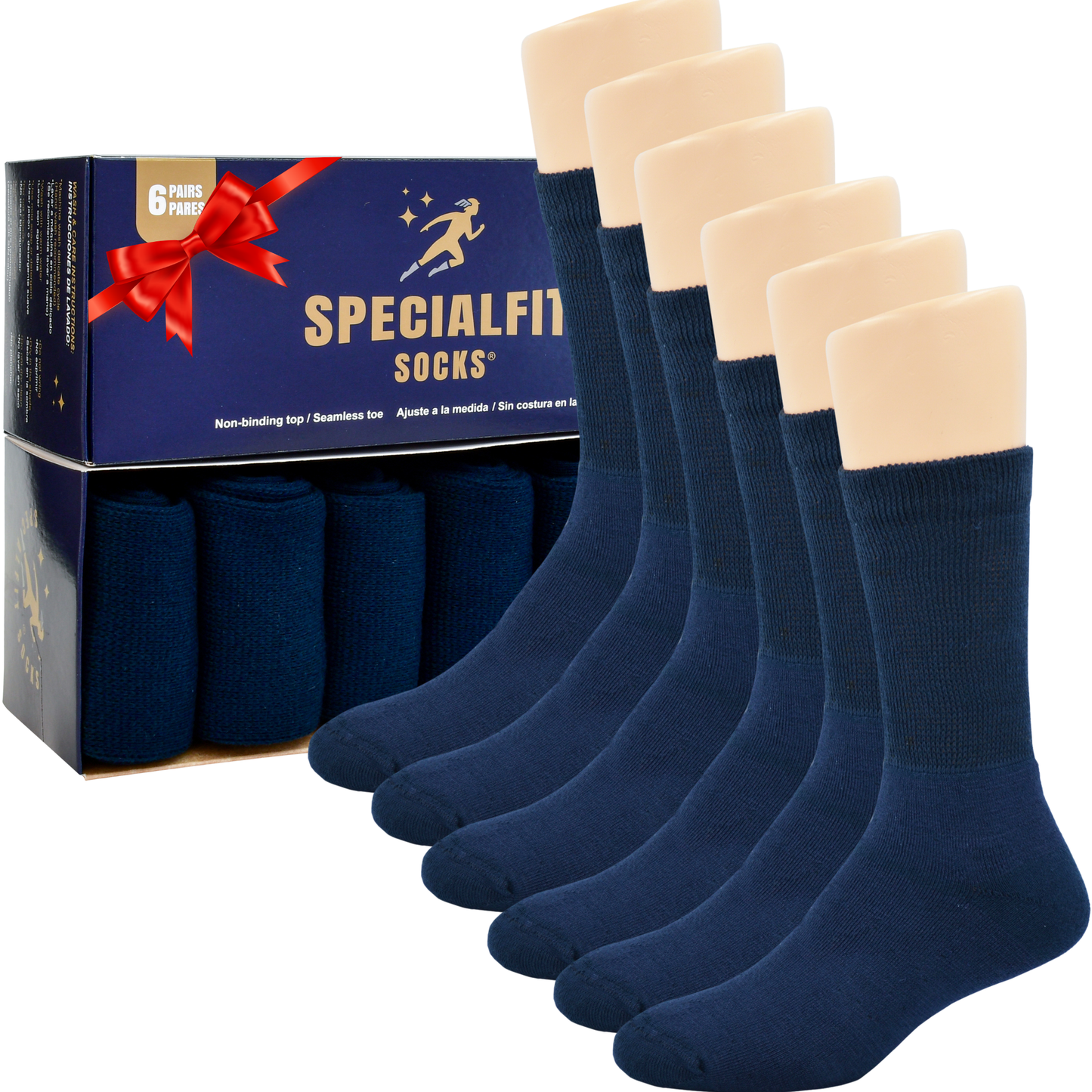 Diabético Media Pantorrilla Azul