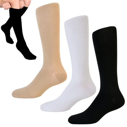 Medias de compresión Media 15-20 mmhg. Tonos claros (3 pares)