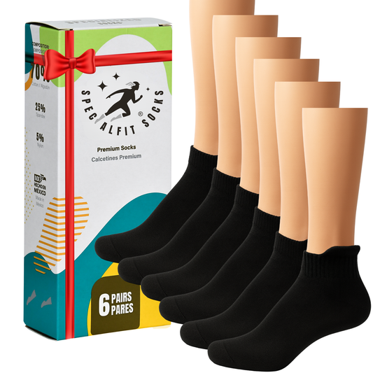 Calcetines deportivos cortos para hombre negros