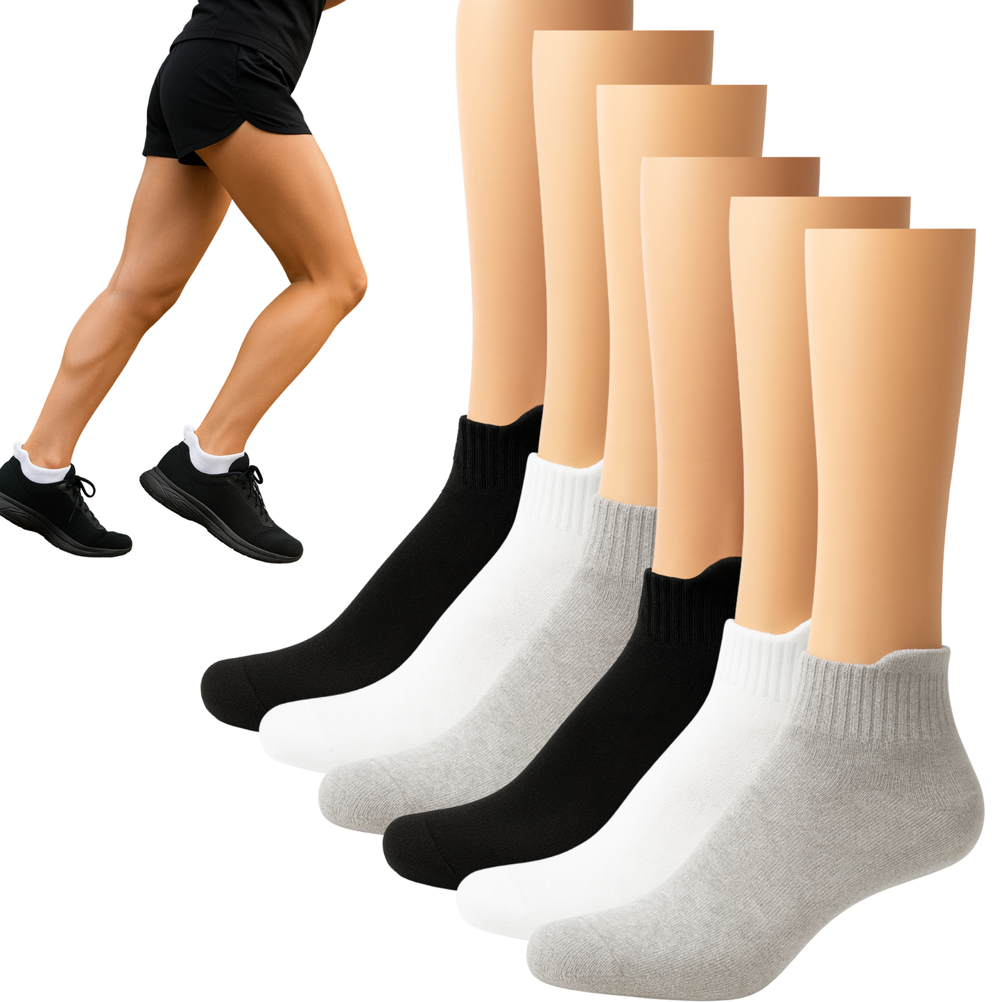 Calcetines deportivos cortos para hombre surtidos