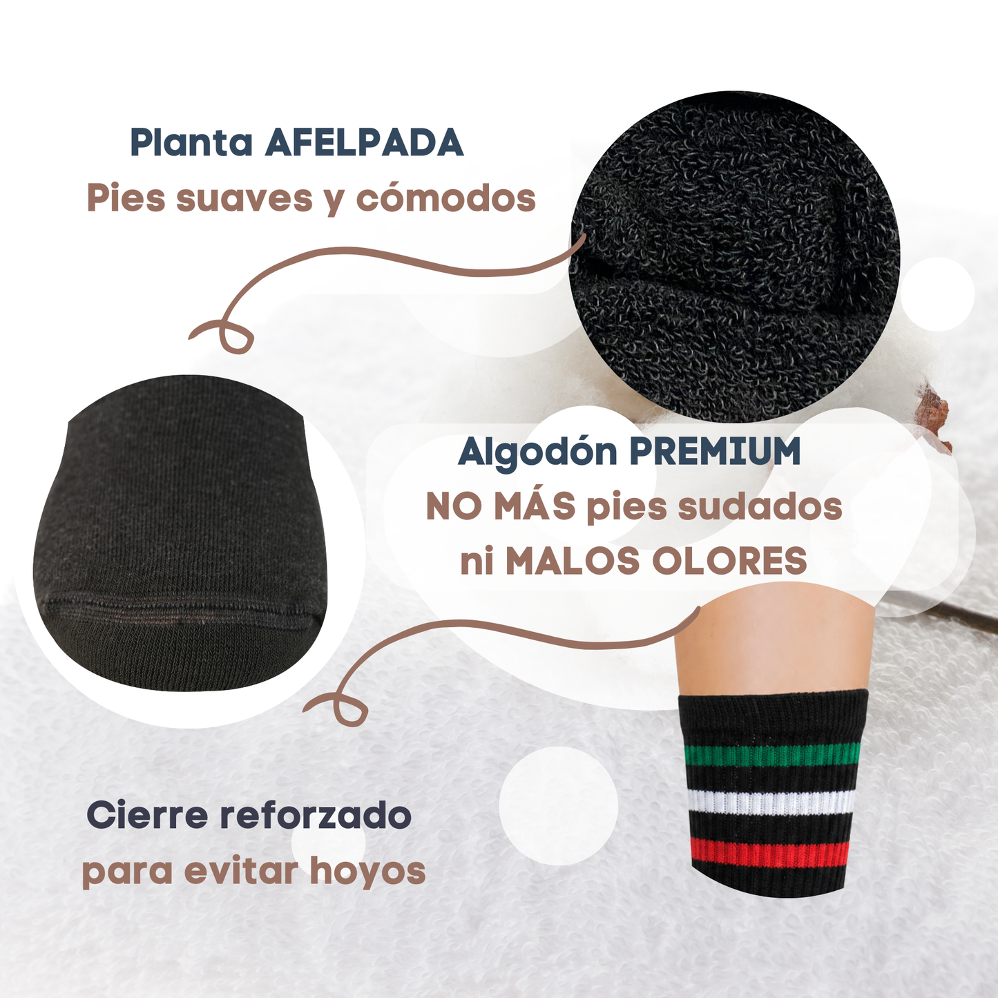 Calcetines Deportivos Negro EDICION LIMITADA MÉXICO