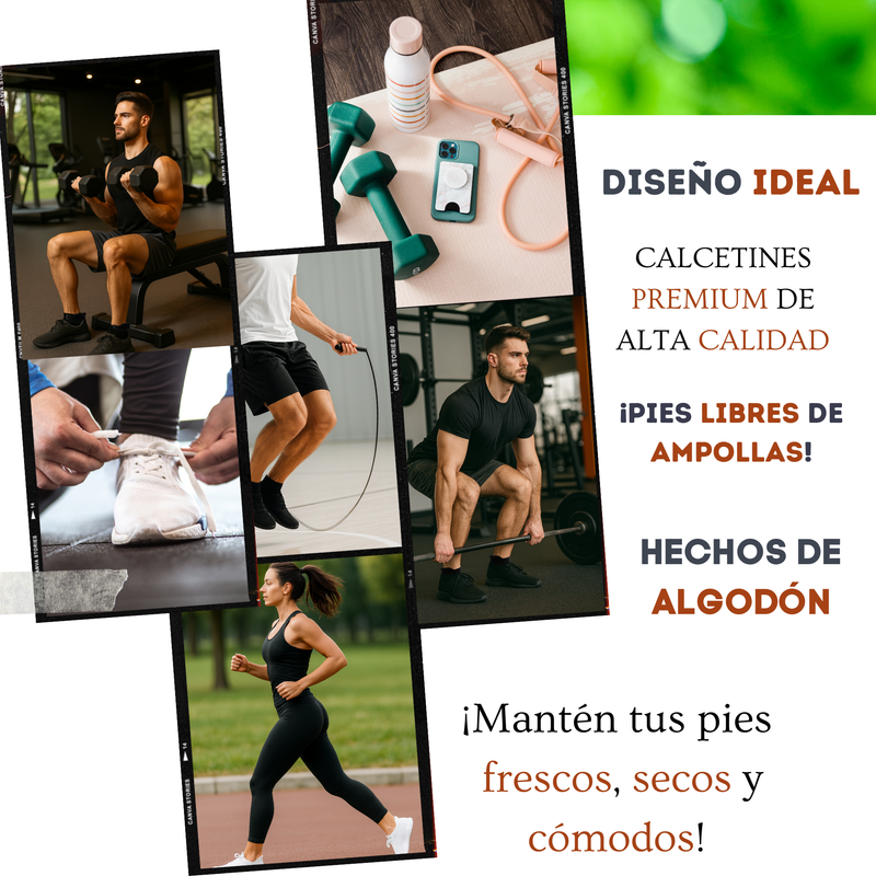 Tin con colita| Anti Ampollas| algodón | 6 pares |SpecialFit Socks