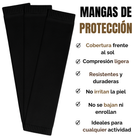 Mangas de compresión baja negras vista del brazo