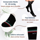 Detalle de la compresión media en medias edición Mundial negras