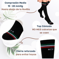 Detalle de la compresión media en medias edición Mundial negras