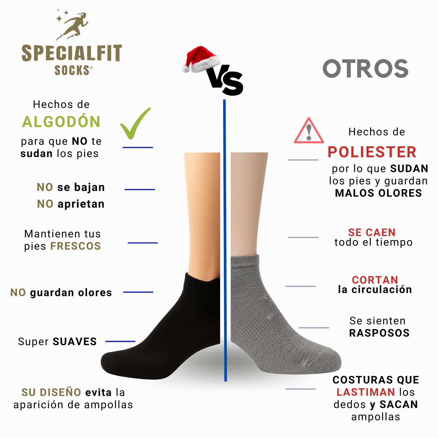 Calcetines deportivos cortos para mujer negros