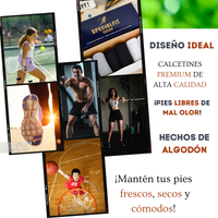 Calcetines deportivos blancos sin costuras vista superior