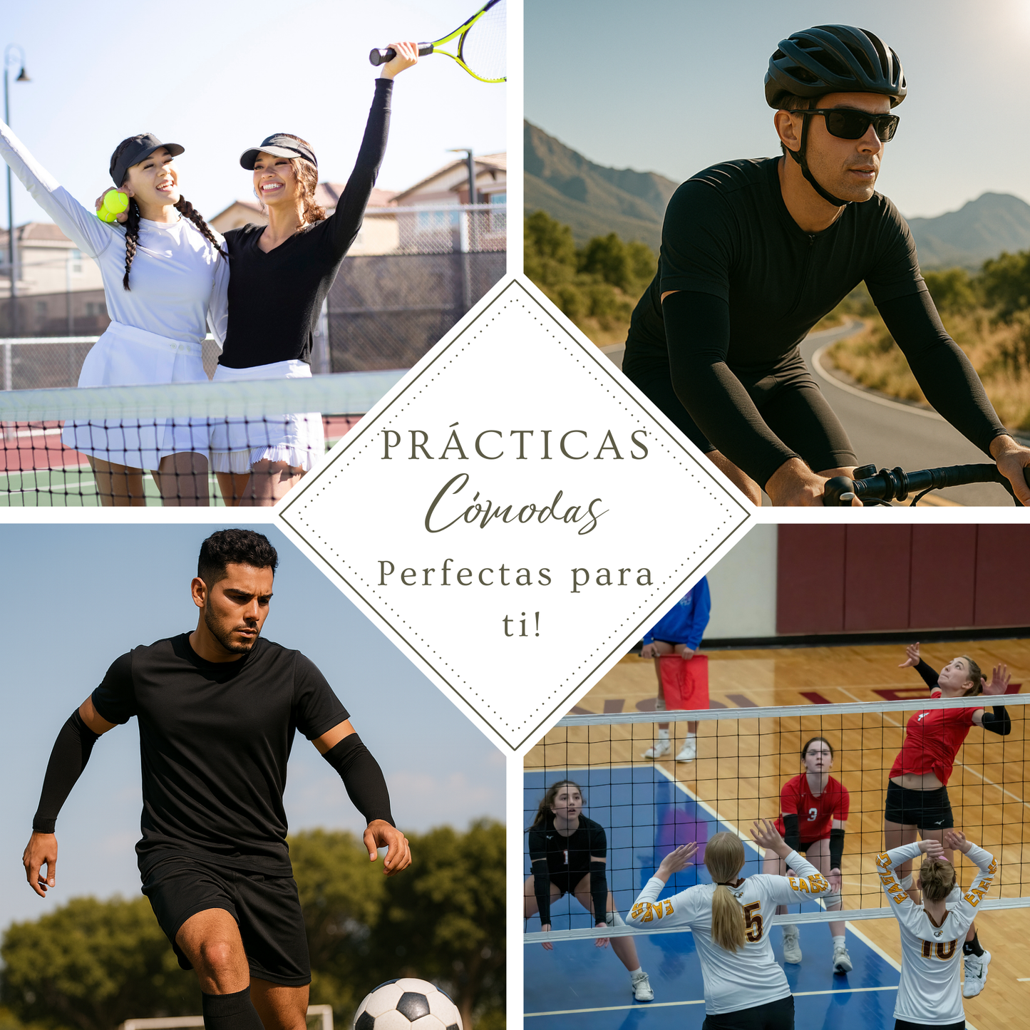 Mangas De protección Solar, Compresión Baja Negro - Ejercicio 3 Pares