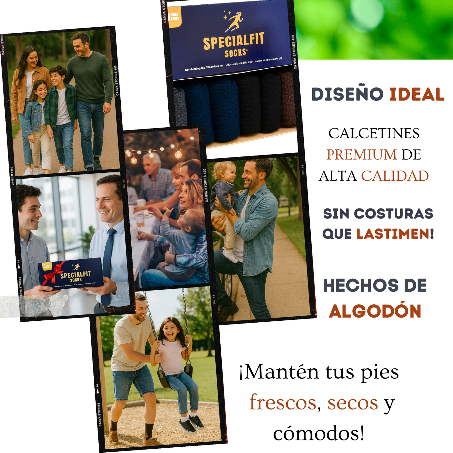 Diabético Media Pantorrilla Surtido