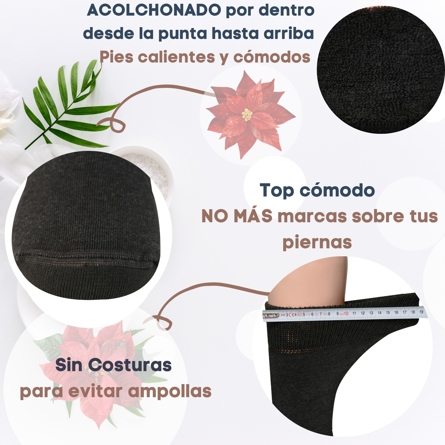 Men's/Women's Thermal Socks suitable for diabetics, soft, warm and padded