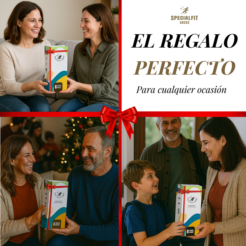 Presentación de regalo de calcetines taloneros