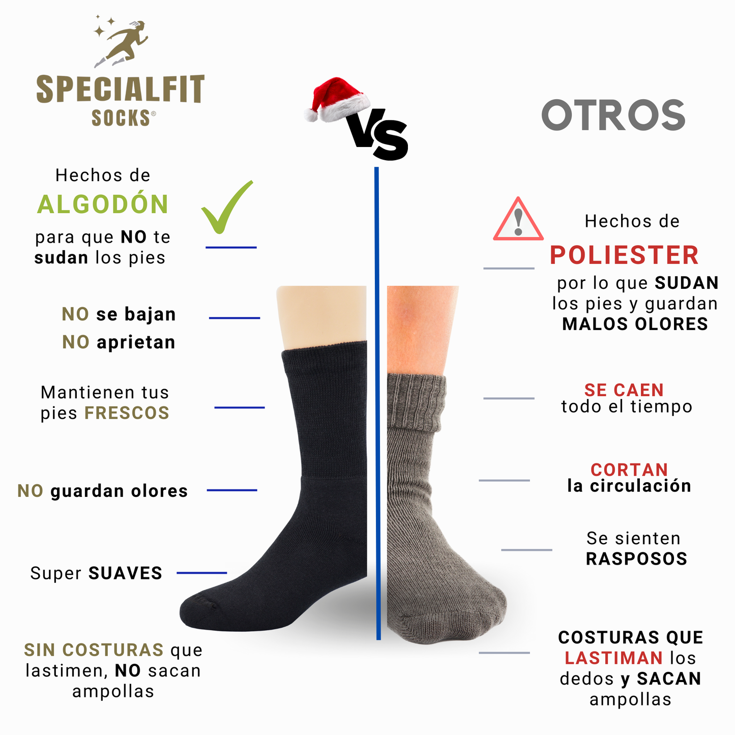 Socks for Men/Women suitable for diabetics, Plush Plant