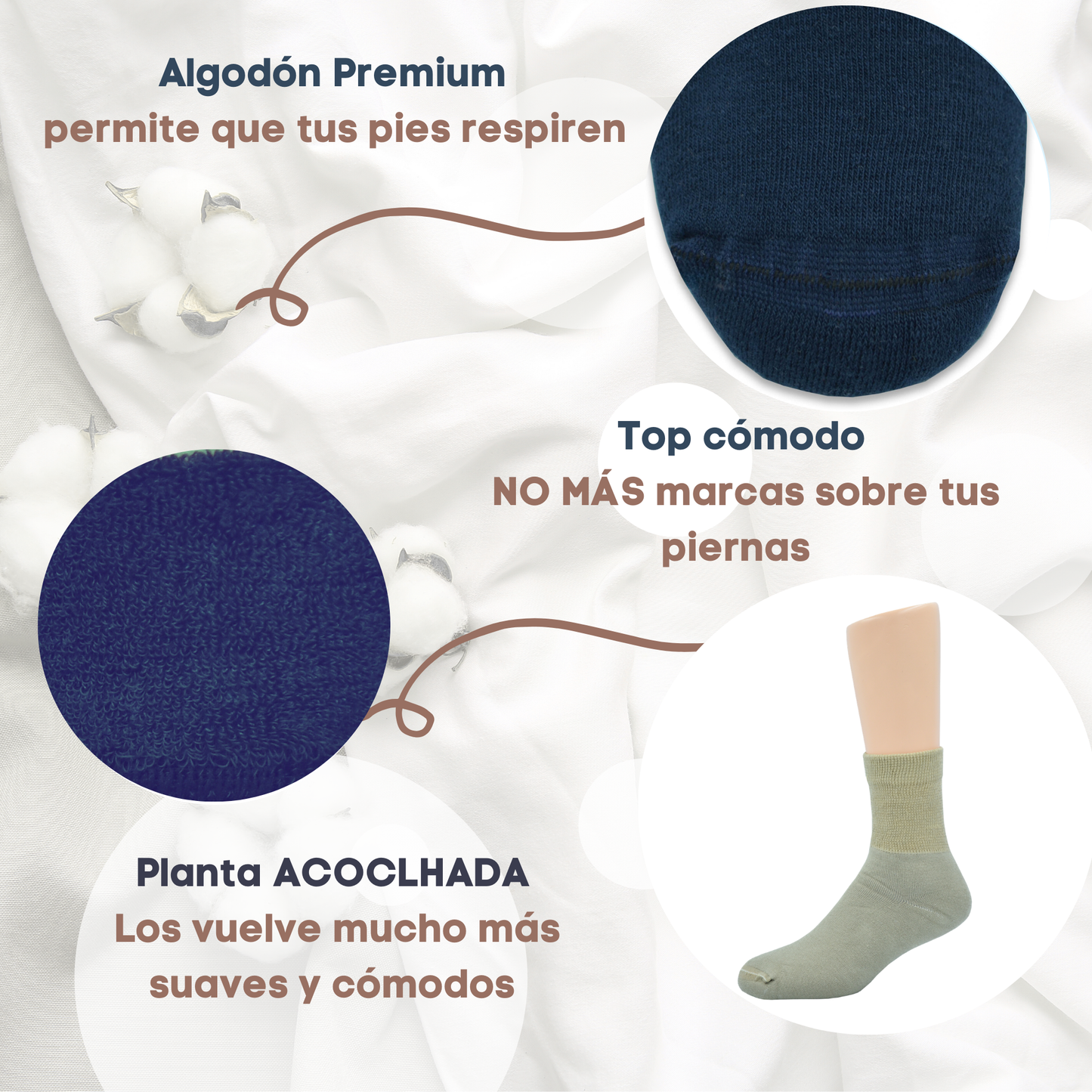 Diabético Tobillero Surtido - No se bajan