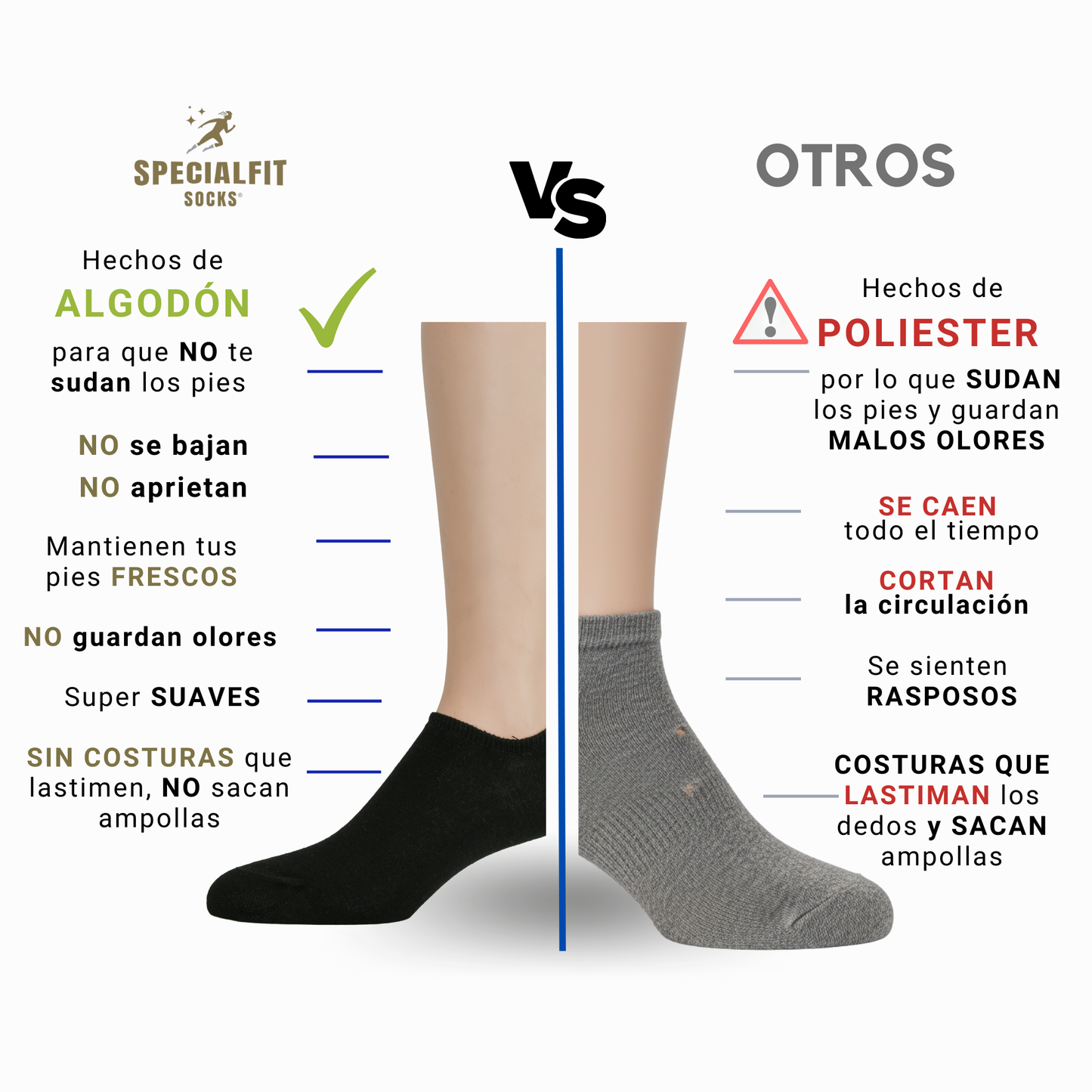 Tines Invisibles antideslizantes Negro