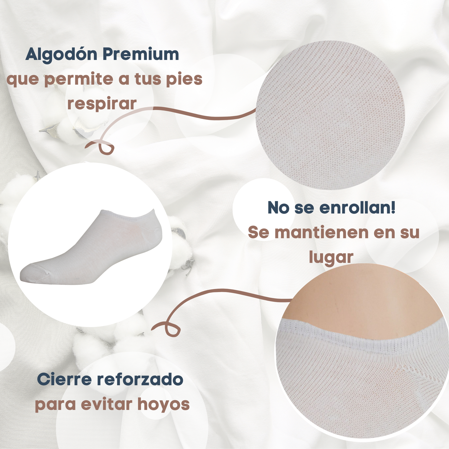 Tines Invisibles antideslizantes Blanco