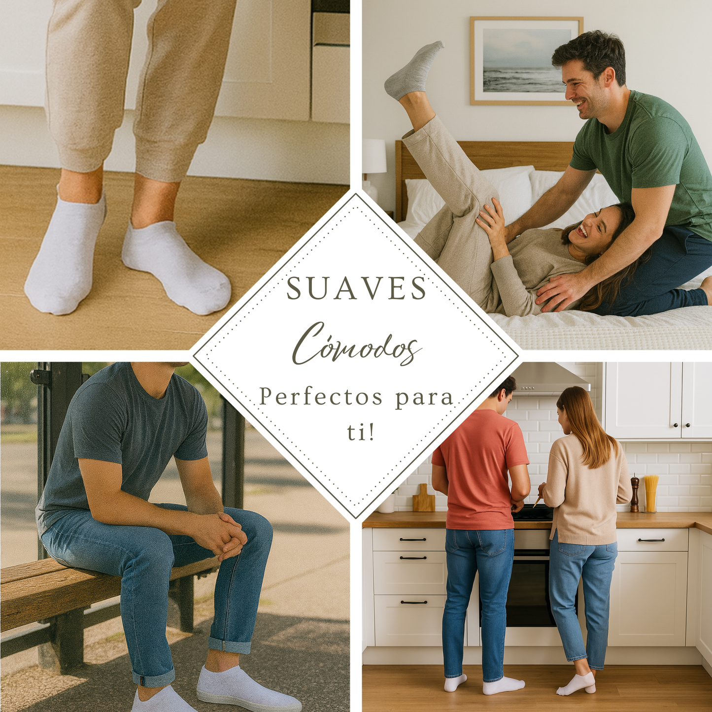 Tines Invisibles antideslizantes Blanco